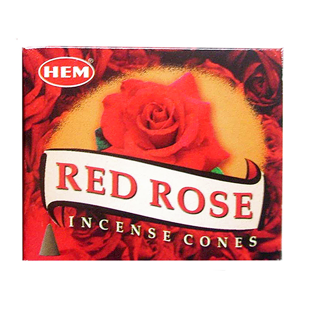 HEM Red Rose Incense Cones | Incense | Wiccan Center