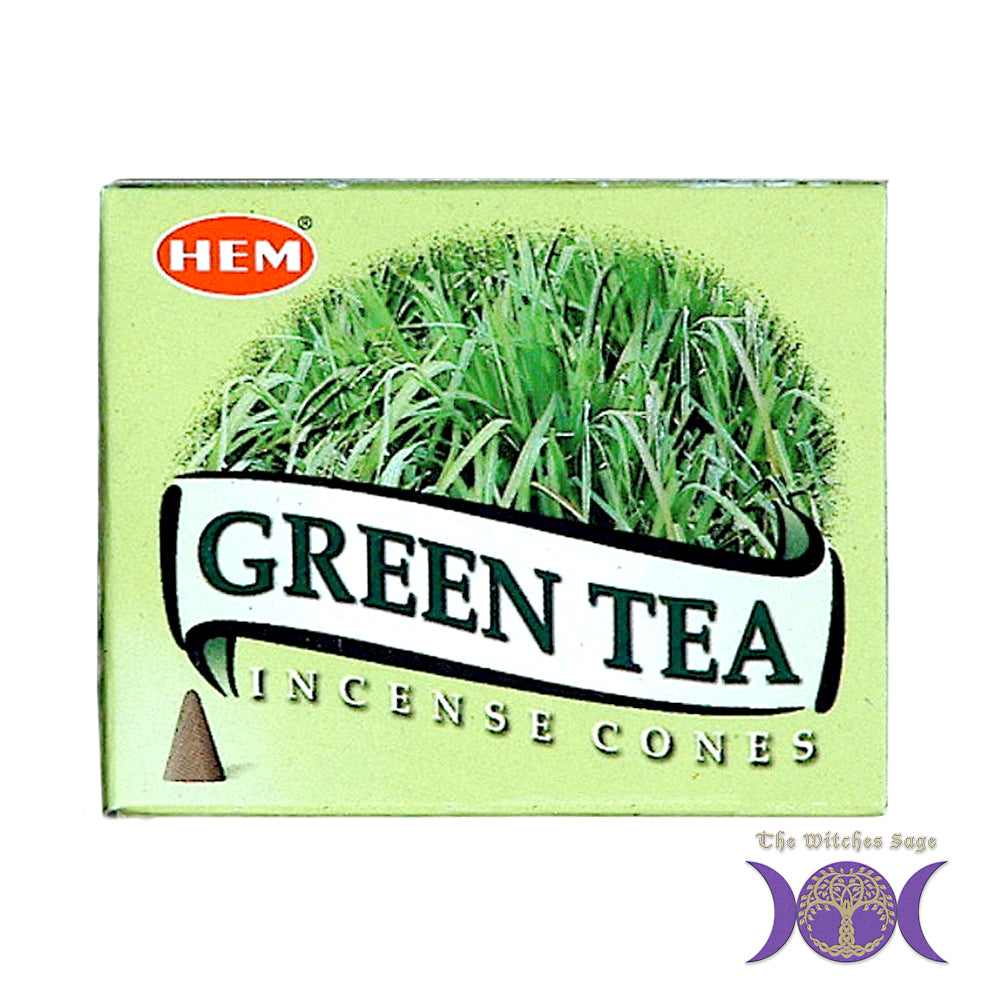 HEM Green Tea Incense Cones | Incense | Wiccan Center