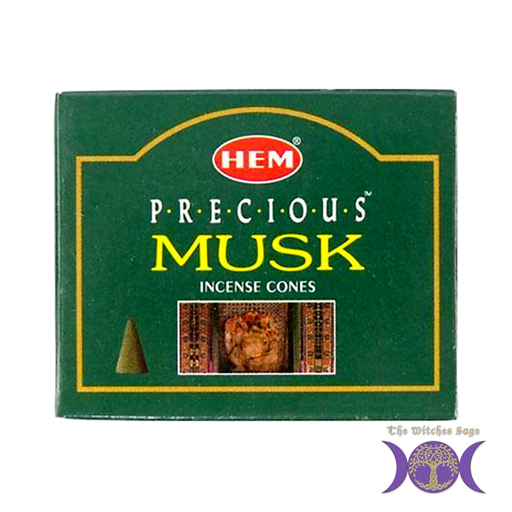HEM Precious Musk Incense Cones | Incense | Wiccan Center