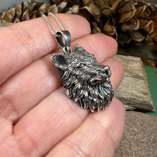 Aesir Wolf Necklace in Sterling Silver