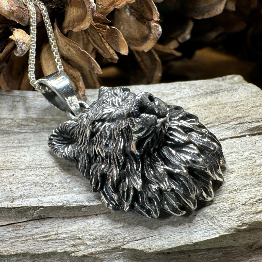 Aesir Wolf Necklace in Sterling Silver