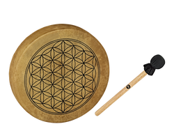 15" Native American-Style Hoop Drum, Flower of Life | | Wiccan Center