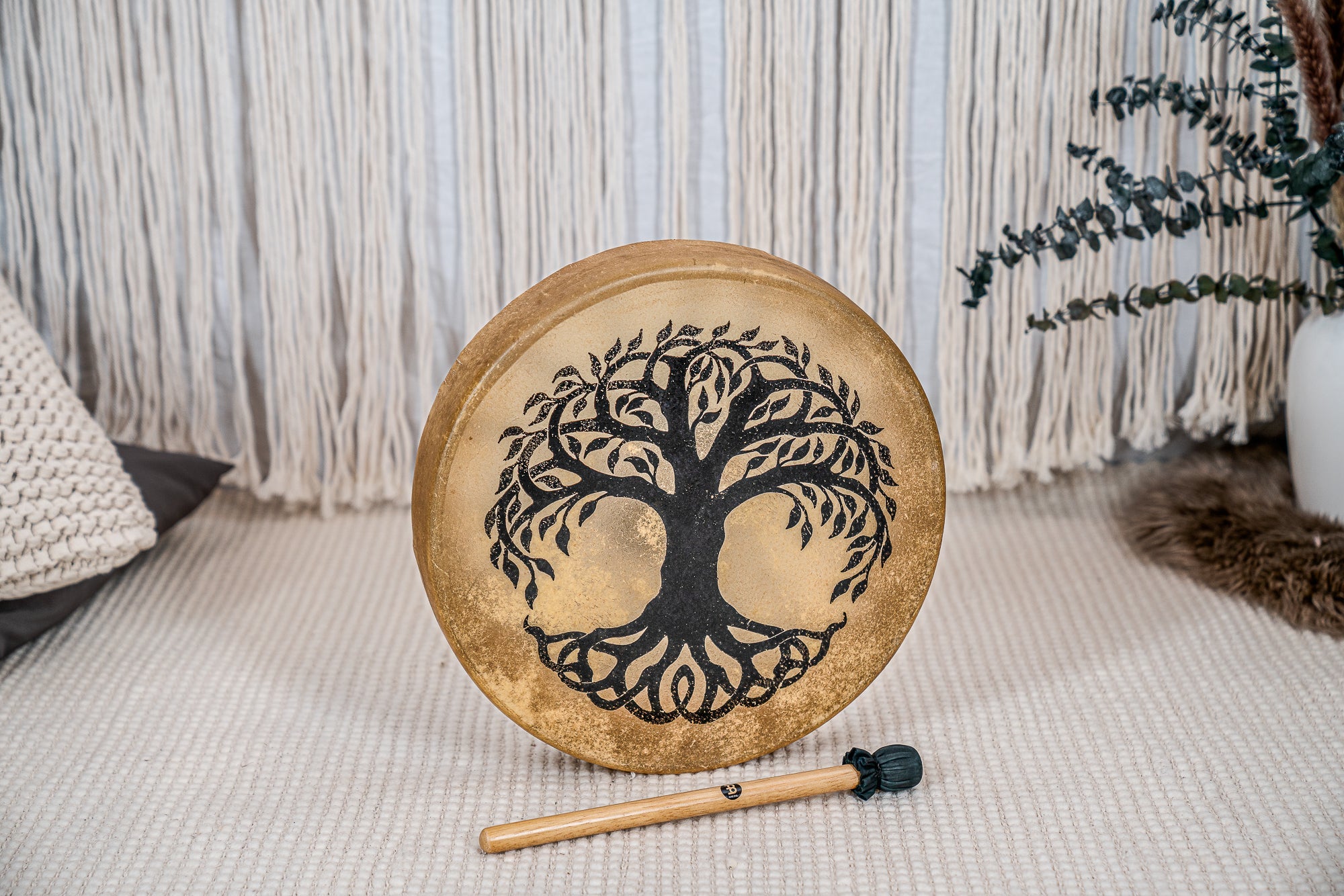 15" Native American-Style Hoop Drum, Tree of Life | | Wiccan Center