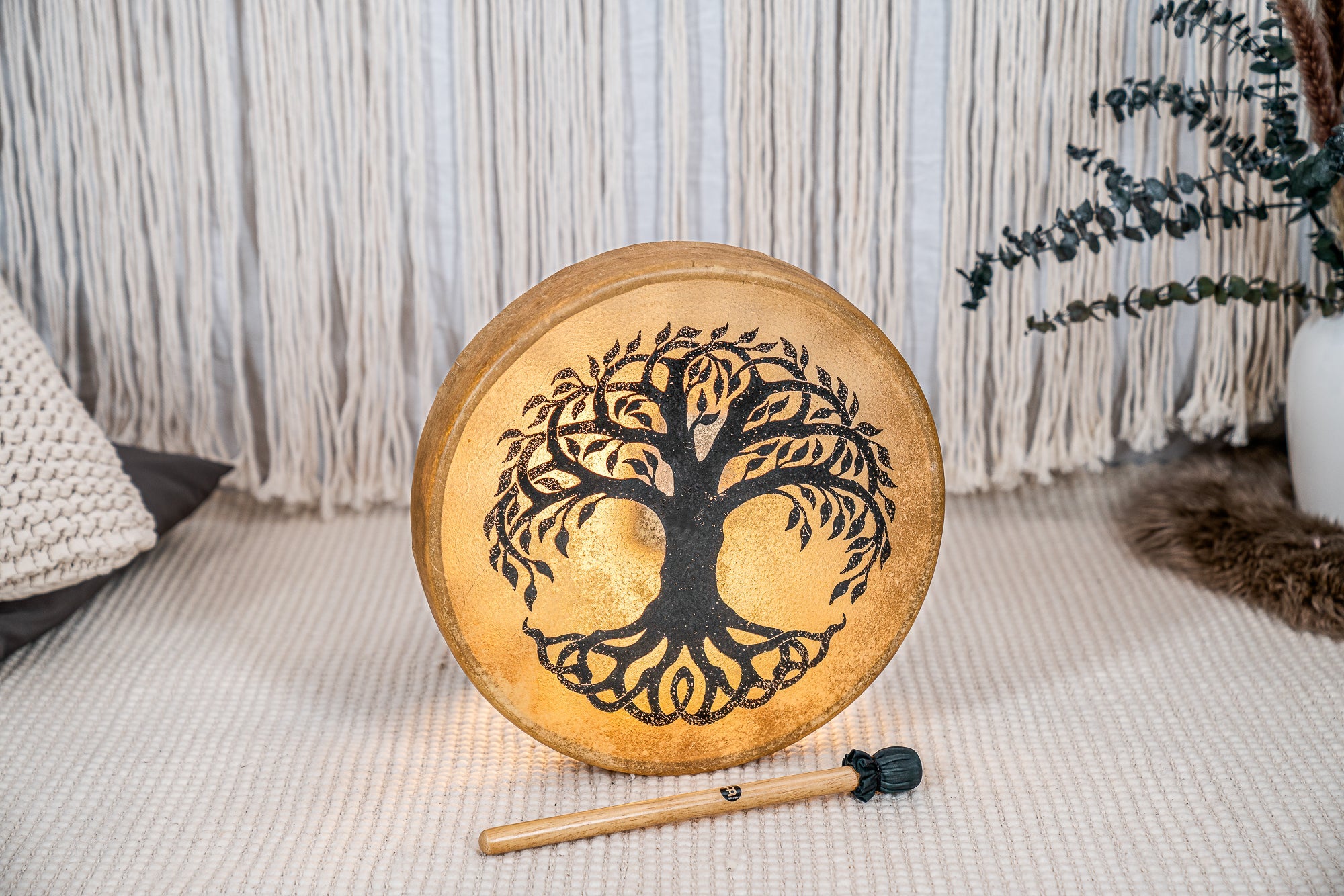15" Native American-Style Hoop Drum, Tree of Life | | Wiccan Center