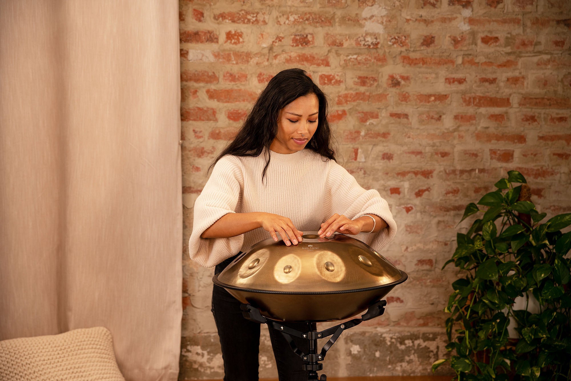 Sensory Handpan, D Amara, 10 Notes, Vintage Gold | | Wiccan Center