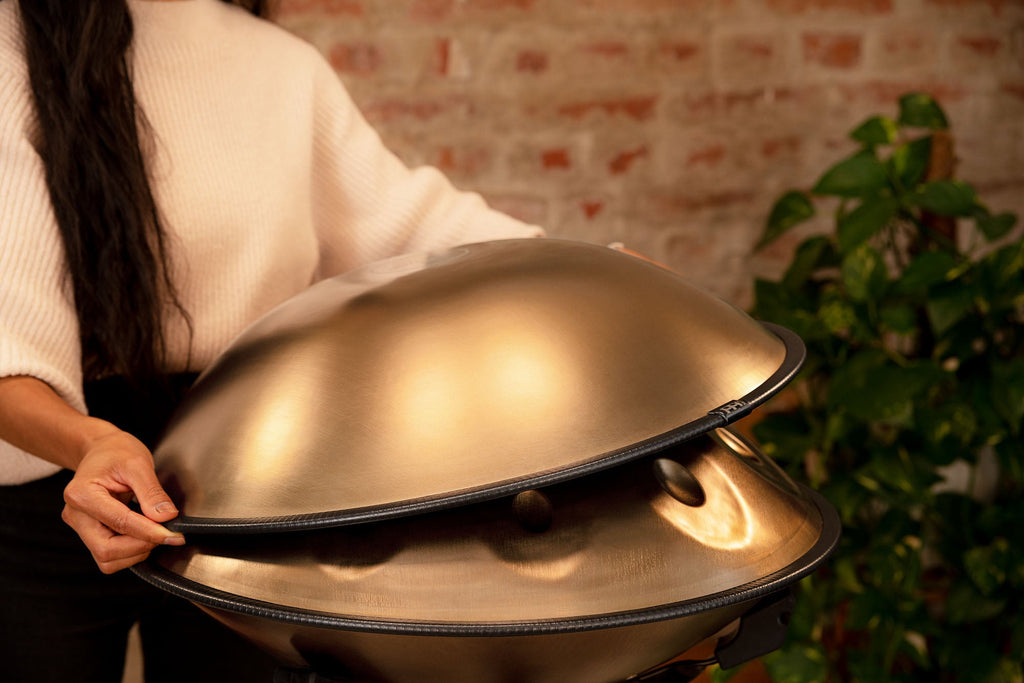 Sensory Handpan, D Amara, 10 Notes, Vintage Gold | | Wiccan Center