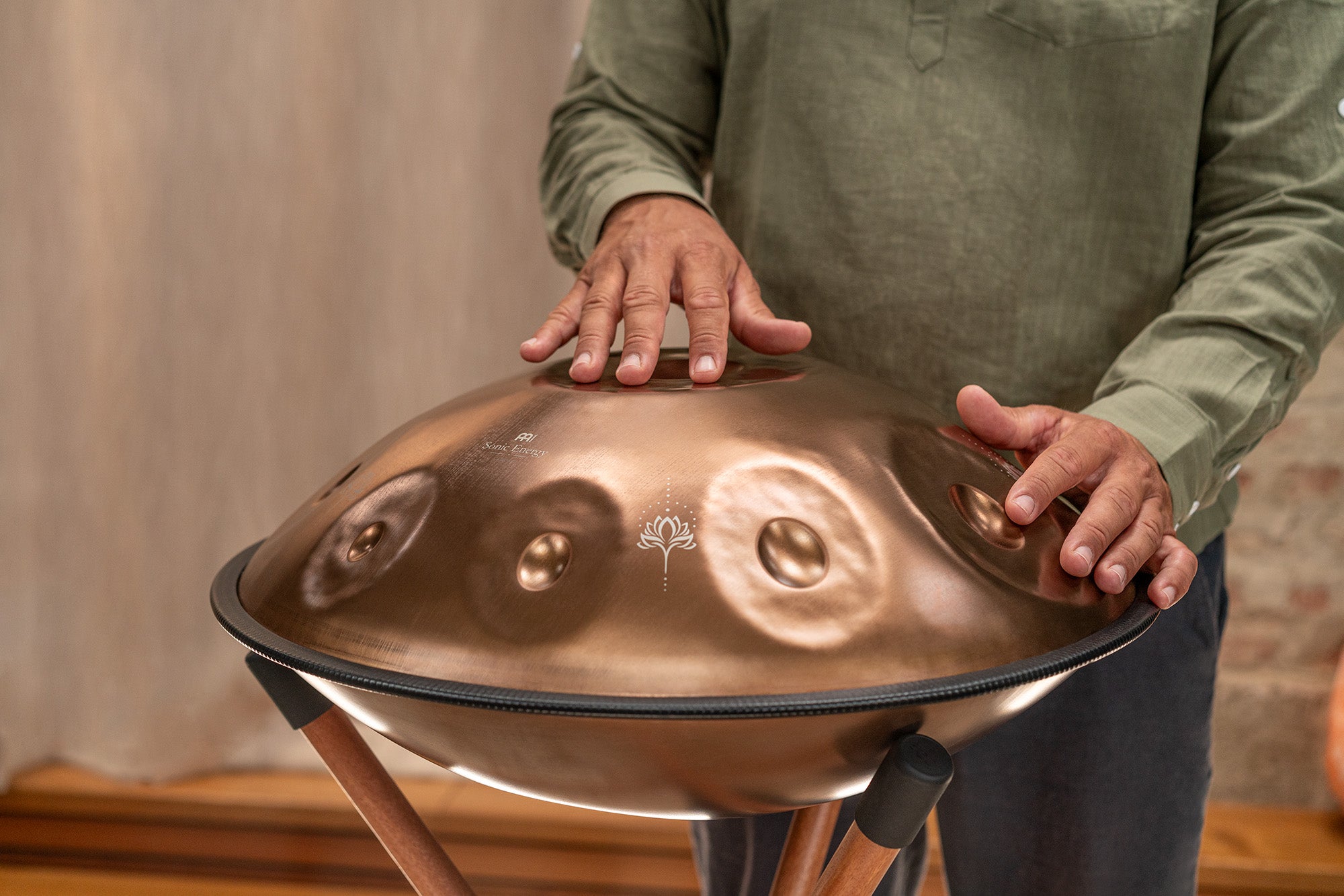 Sensory Handpan, E La Sirena, 10 Notes, Vintage Copper, Engraved Design | | Wiccan Center