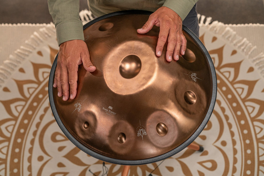 Sensory Handpan, E La Sirena, 10 Notes, Vintage Copper, Engraved Design | | Wiccan Center