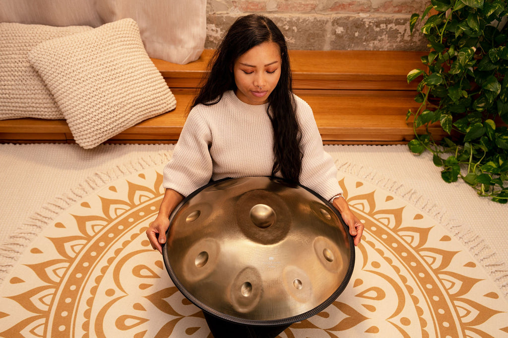 Sensory Handpan, D Amara, 9 Notes, Vintage Gold | | Wiccan Center