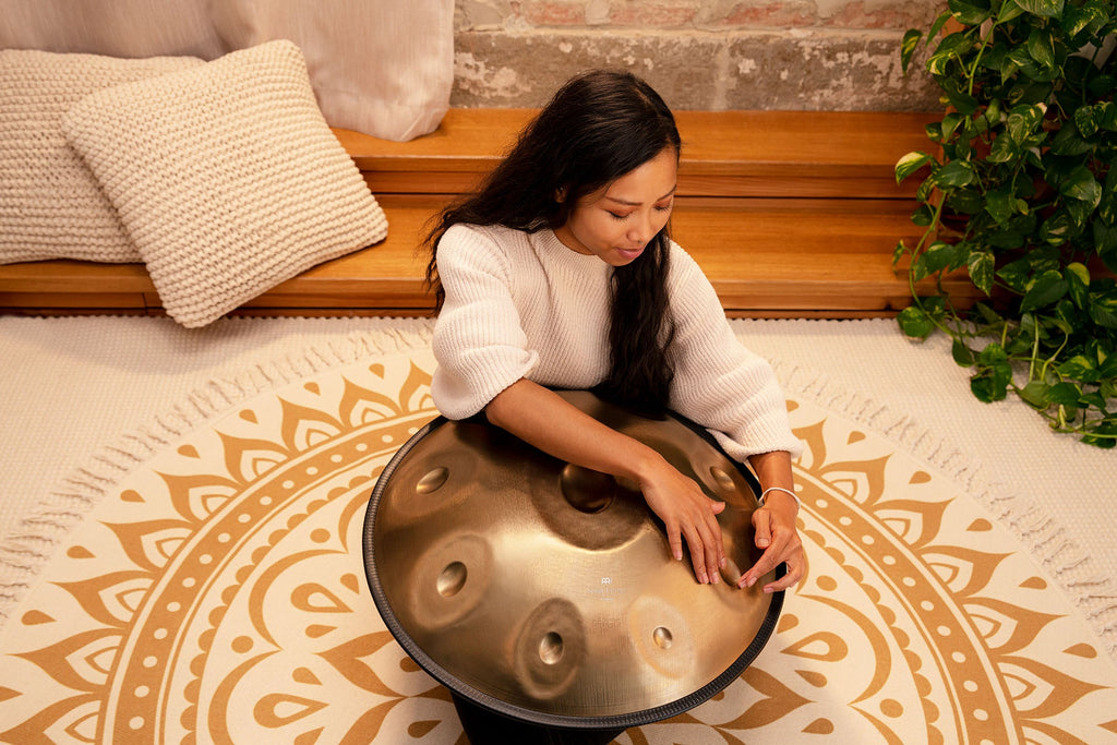 Sensory Handpan, D Amara, 9 Notes, Vintage Gold | | Wiccan Center