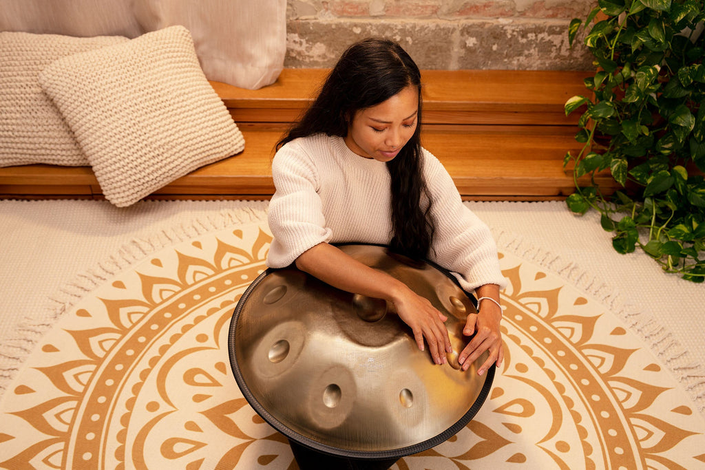 Sensory Handpan, C# Minor, 9 Notes, Vintage Gold | | Wiccan Center