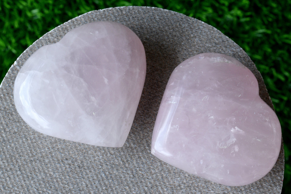 Polished Rose Quartz Heart Crystal, Puffy Mini 2 Inch Pocket Crystal Heart | Hearts | Wiccan Center