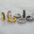 16G Steel Hinged Segment Rings With Double Row Gems | Body Jewelry | Wiccan Center