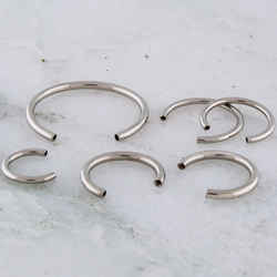 10G Steel Horseshoe Post - Internally Threaded | Body Jewelry | Wiccan Center