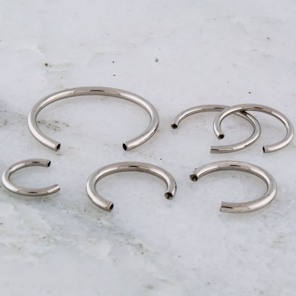 12G Steel Horseshoe Post - Internally Threaded | Body Jewelry | Wiccan Center