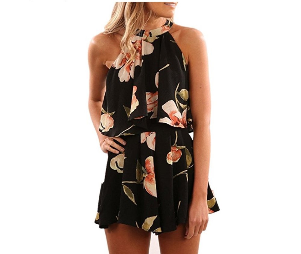 Sexy Jumpsuit For Women Loose Cause Boho Floral Female Rompers Beach Shorts Sets | Jumpsuit | Wiccan Center