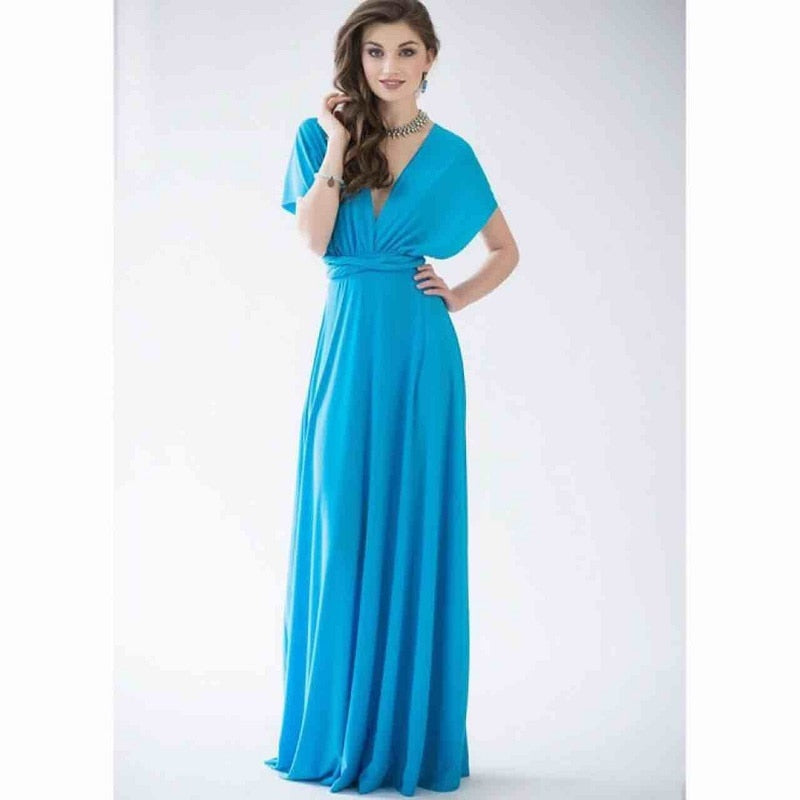 Sexy Women Multiway Wrap Convertible Boho Maxi Club Red Dress Bandage Long Dress | Dresses | Wiccan Center