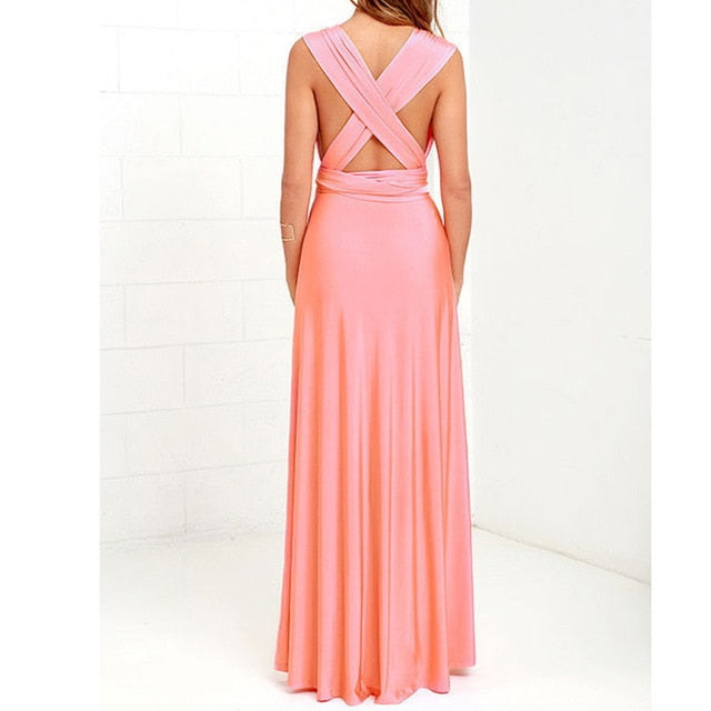 Sexy Women Multiway Wrap Convertible Boho Maxi Club Red Dress Bandage Long Dress | Dresses | Wiccan Center
