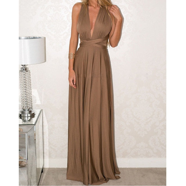 Sexy Women Multiway Wrap Convertible Boho Maxi Club Red Dress Bandage Long Dress | Dresses | Wiccan Center