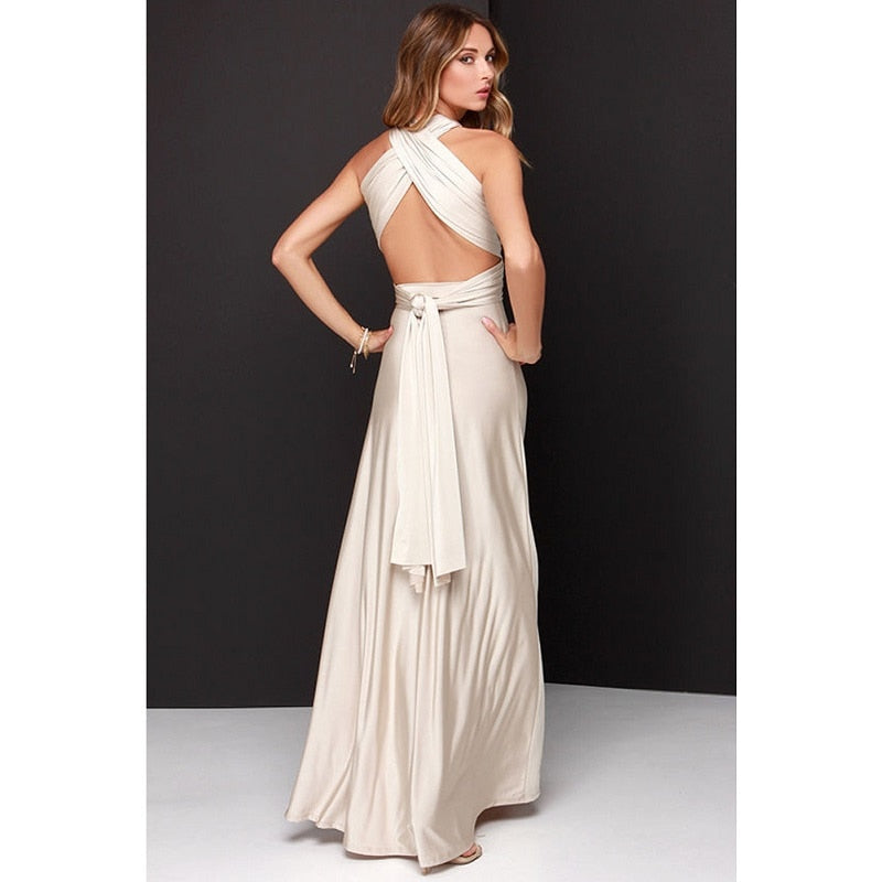 Sexy Women Multiway Wrap Convertible Boho Maxi Club Red Dress Bandage Long Dress | Dresses | Wiccan Center
