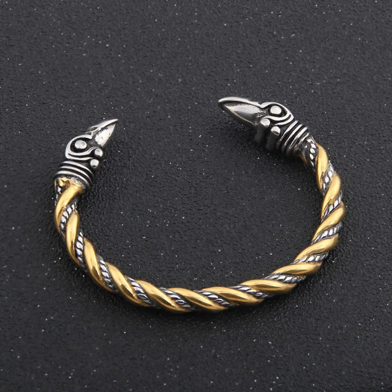 stainless steel raven Bracelet Indian Jewelry Fashion Accessories Viking Bracelet Men Wristband Cuff Bracelets For Women Bangles