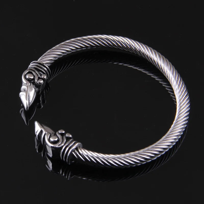 stainless steel raven Bracelet Indian Jewelry Fashion Accessories Viking Bracelet Men Wristband Cuff Bracelets For Women Bangles