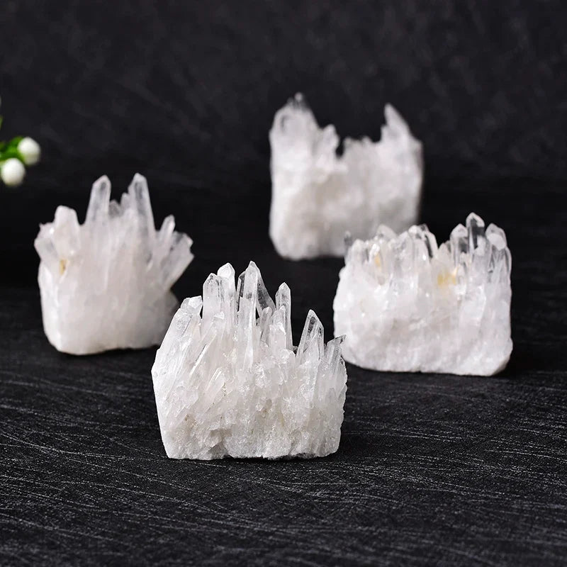 1PC Natural White Crystal Cluster Quartz Crystal