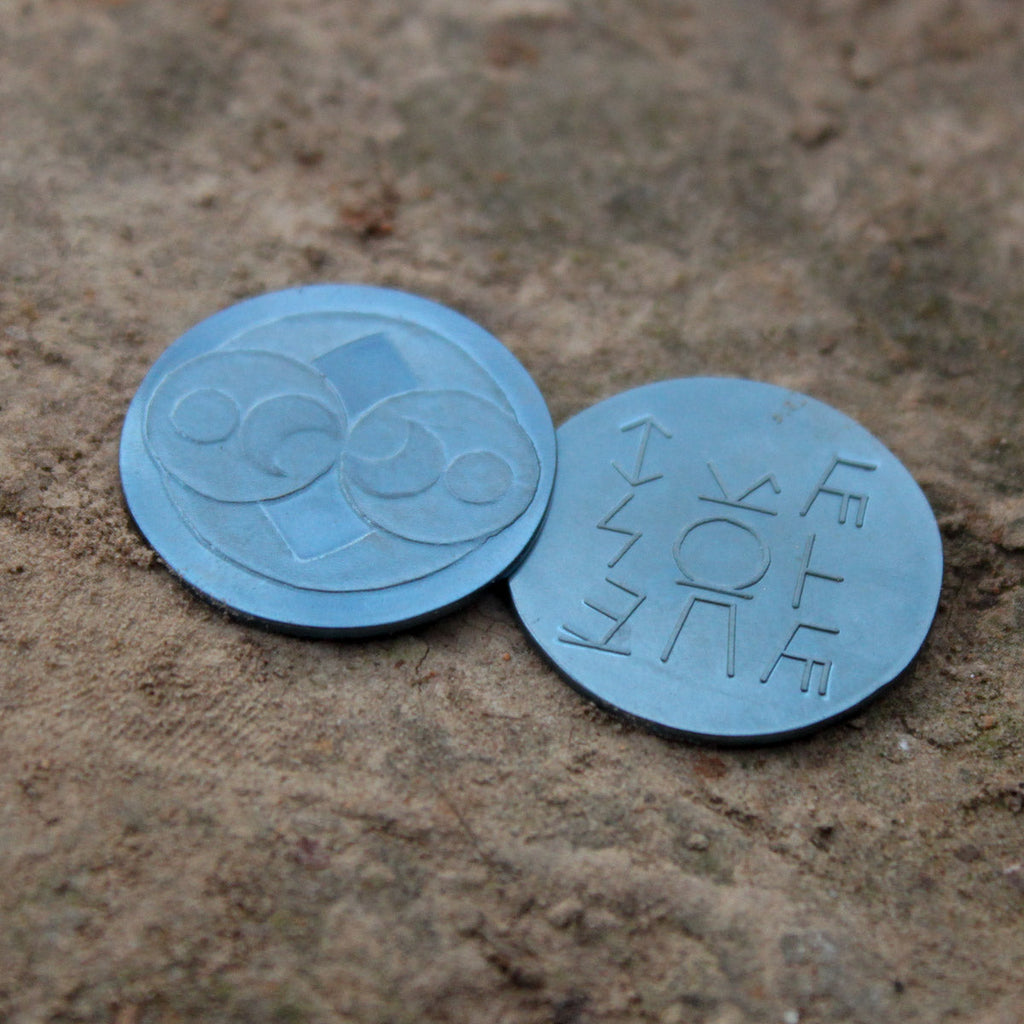 Blue Roswell Coin - Alien Artifact | Artwork | Wiccan Center