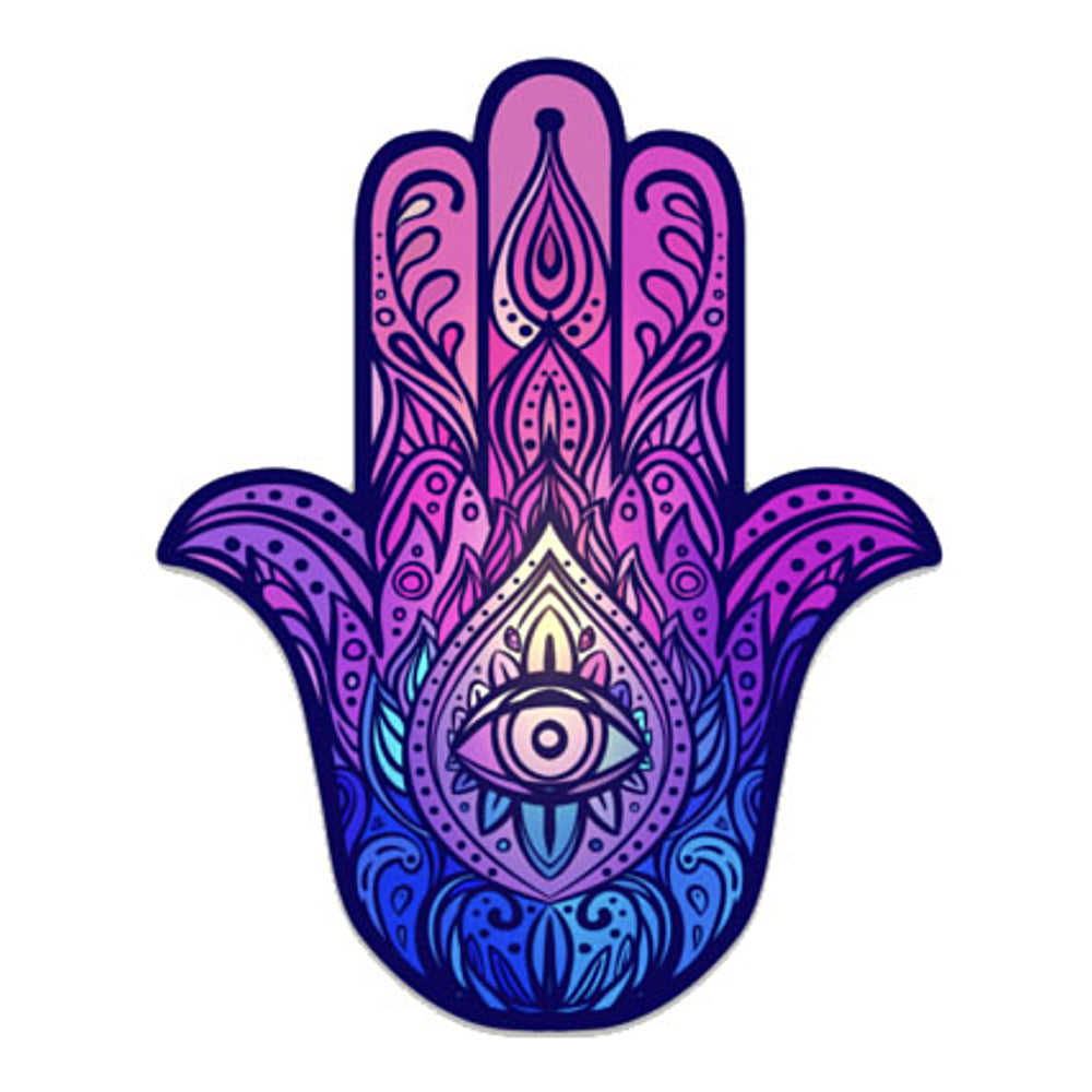 Hamsa Hand Color Sticker 4" x 3.25" | Decal | Wiccan Center