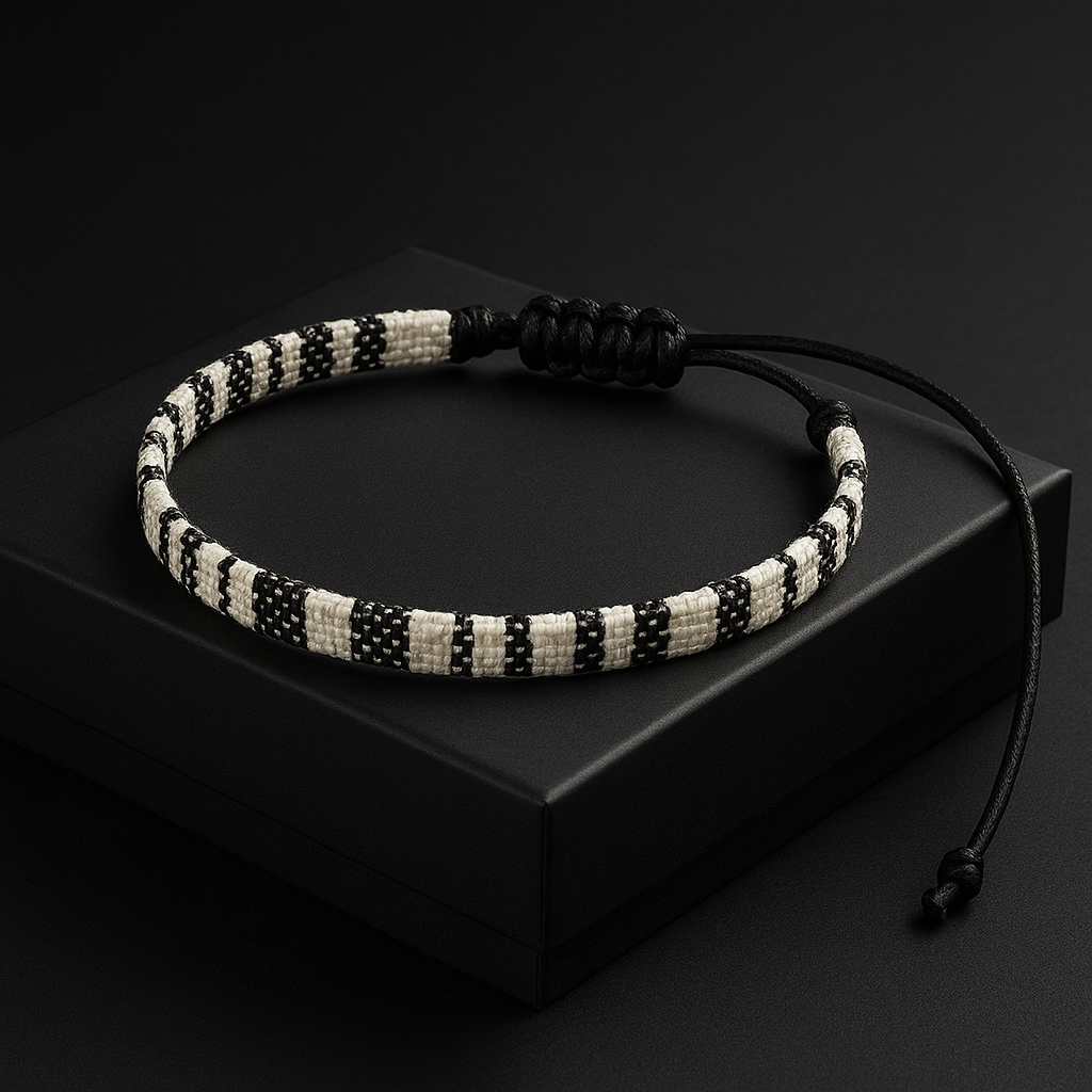 Hand-Woven Bohemian Adjustable Bracelet | Waterproof Woven Cord Jewelry | Christmas & Everyday Wear