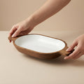 Small Boat Mango Wood Serving Tray