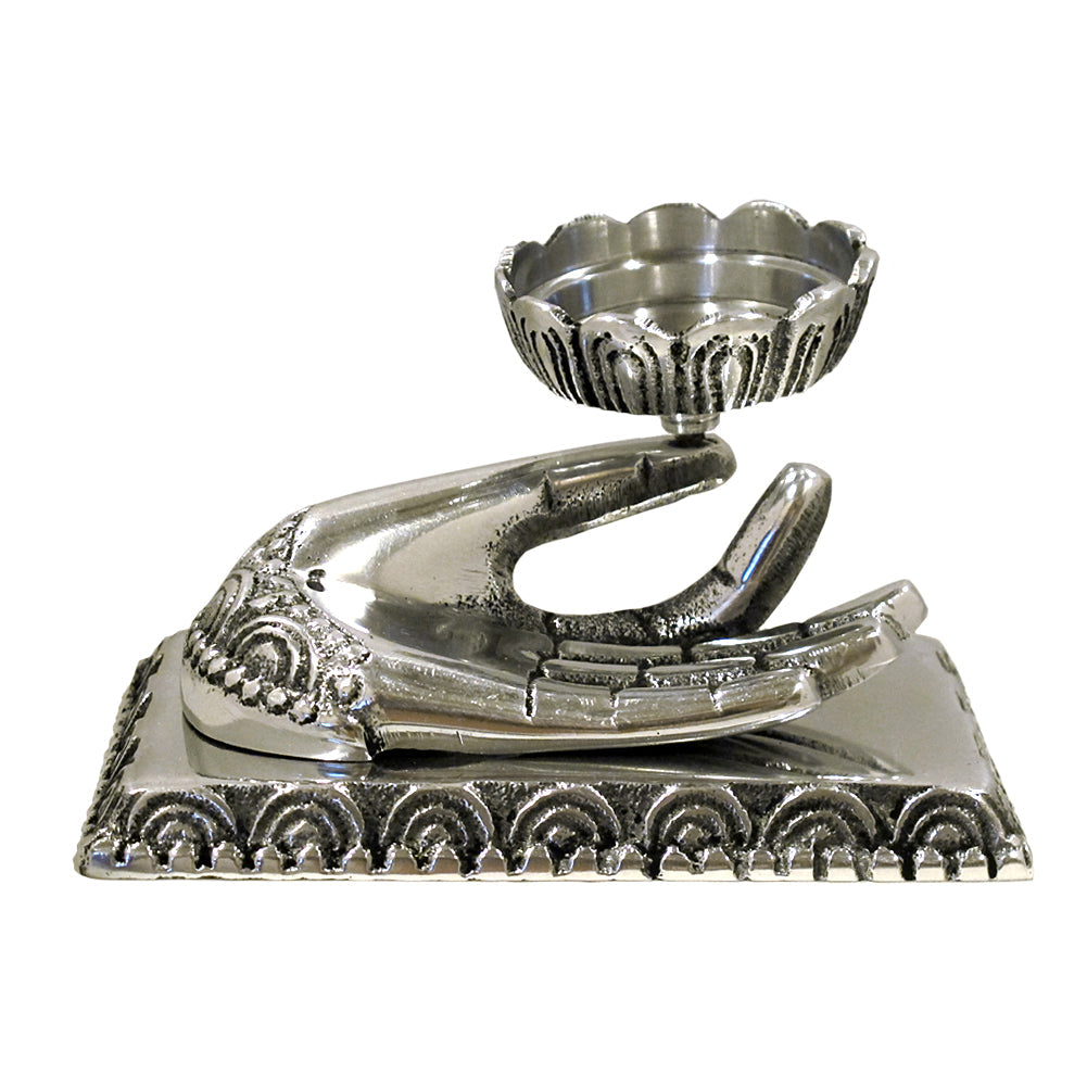 Hand of Compassion Metal Burner | Incense Burner | Wiccan Center