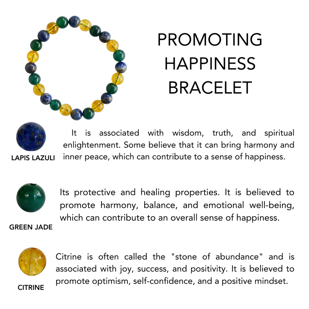 Promoting HAPPINESS Crystal Bracelet (Unity Of Heart and Joy) | Bracelets | Wiccan Center