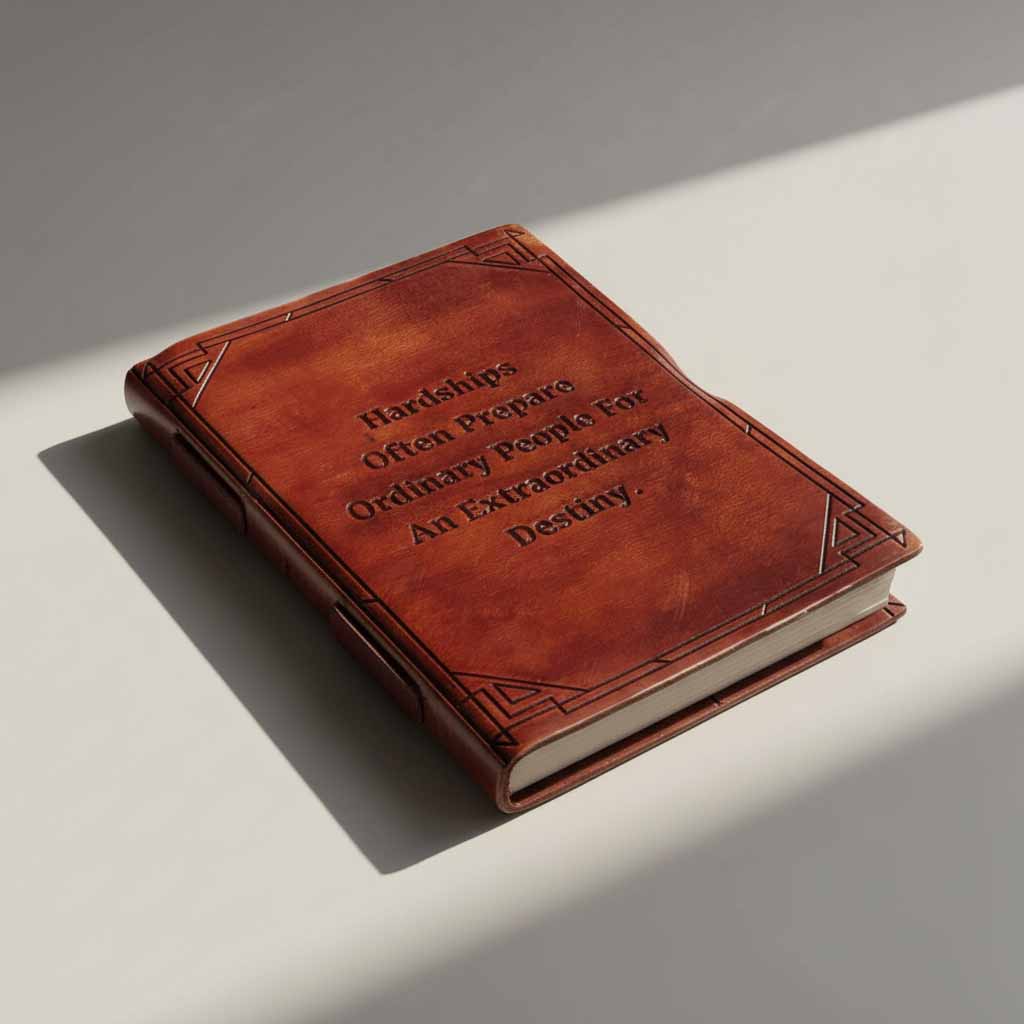 Hardships And Extraordinary Journey C.S. Lewis Quote Leather Journal - 7x5 | Journal | Wiccan Center