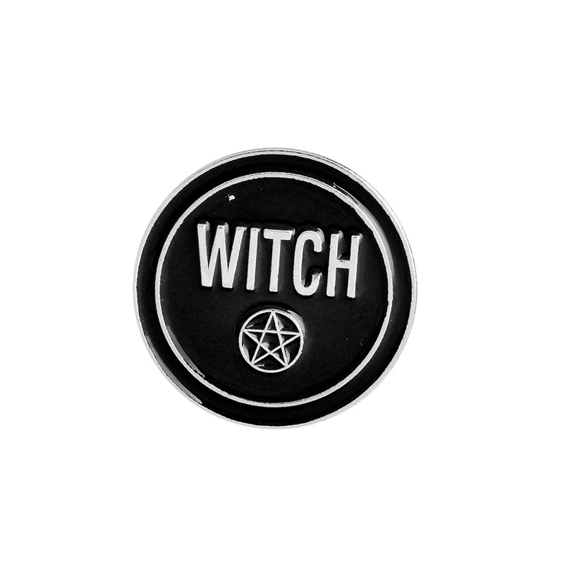 Black & White Witchy Pins | Pins | Wiccan Center