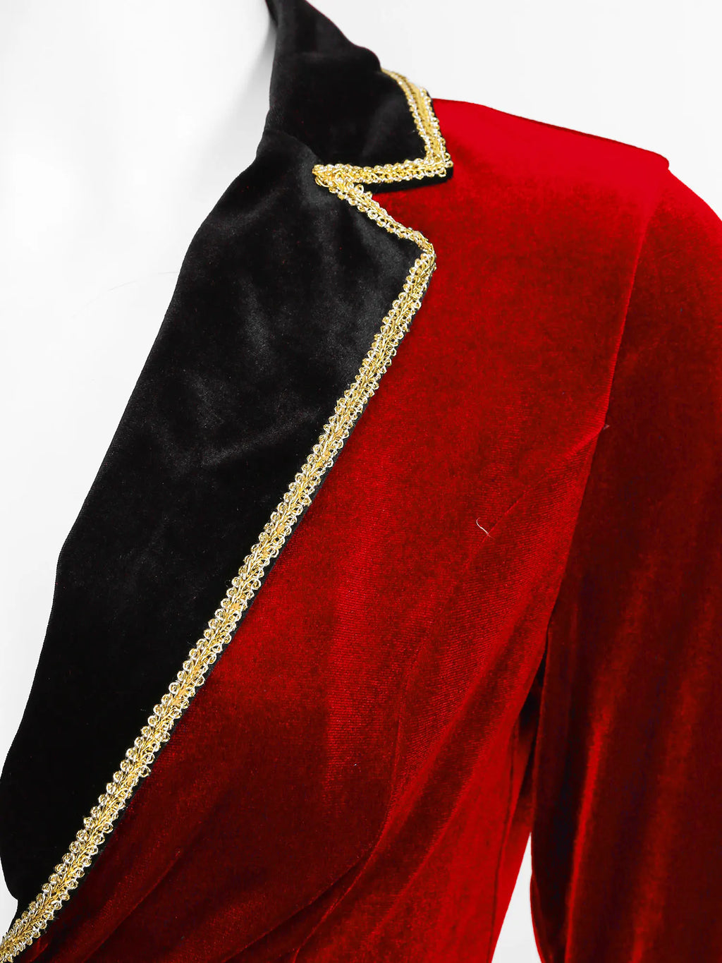 Velvet Circus Ringmaster Gold-Trimmed Swallow-Tail Blazer Coat | Jackets | Wiccan Center