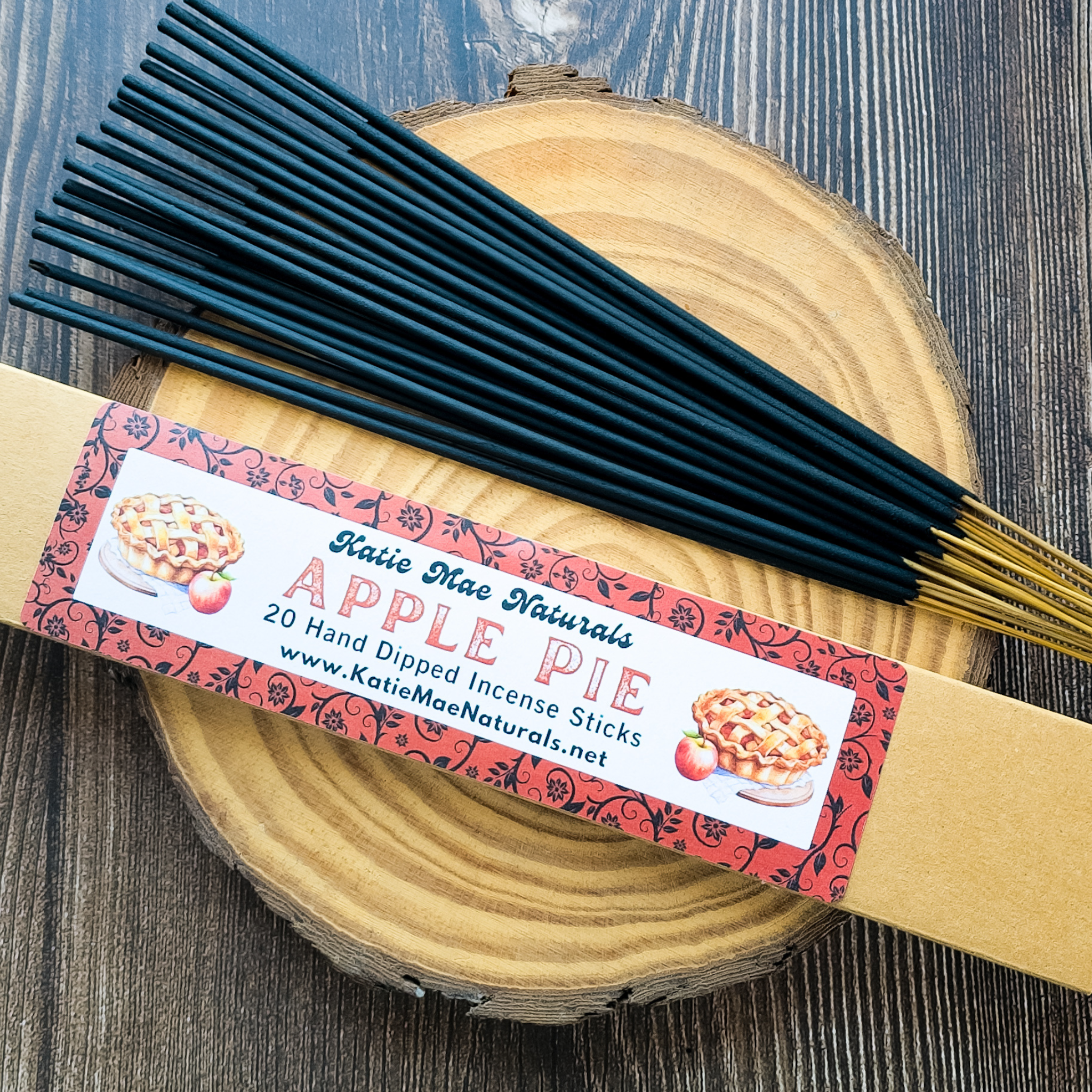 Apple Pie Incense Sticks – Hand Dipped Warm Spiced Bakery Incense