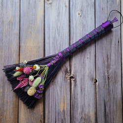 Hand Crafted Floral Broom, 15" | Brooms | Wiccan Center