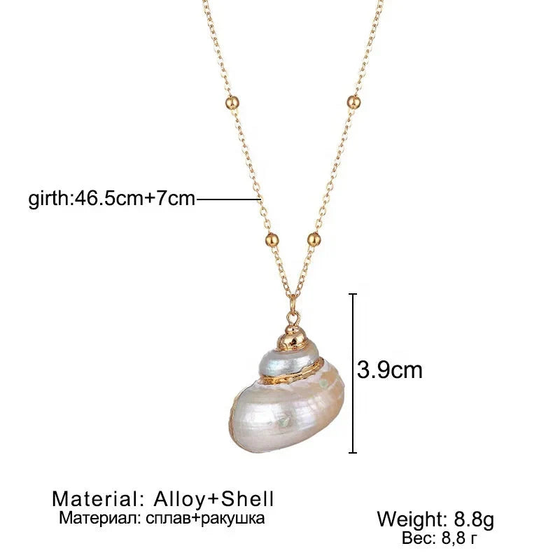 Hot Selling Various Styles of Women Natural Shell Necklace Summer Beach Jewelry Shopify Dropshipping Boho Necklaces