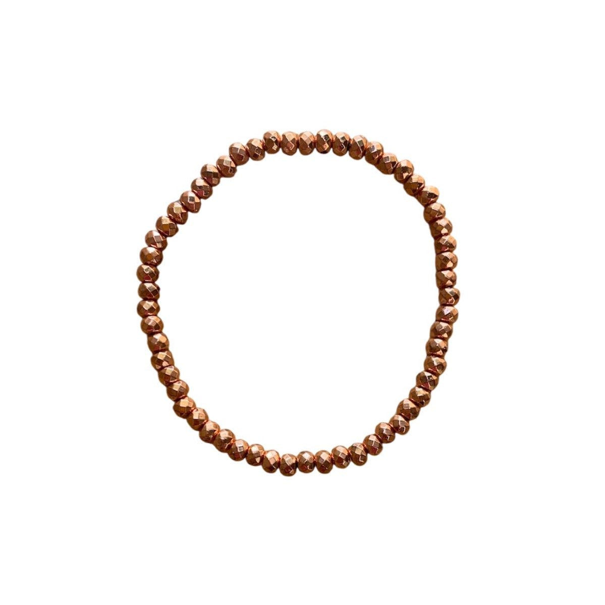 Hematite Bracelet 4 mm Faceted Rondelle Beads– Grounding Protection with Elegant Sparkle | Bracelets | Wiccan Center