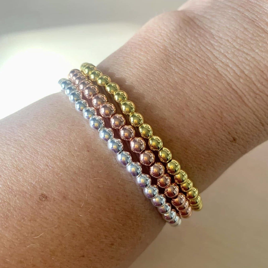 Hematite Bracelet 4 mm Smooth Round Beads – Classic Elegance and Grounding Energy | Bracelets | Wiccan Center