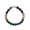 Travel Protection Bracelet 8 mm Malachite, Moonstone, Amethyst, Tourmalated Quartz Round Beads | | Wiccan Center