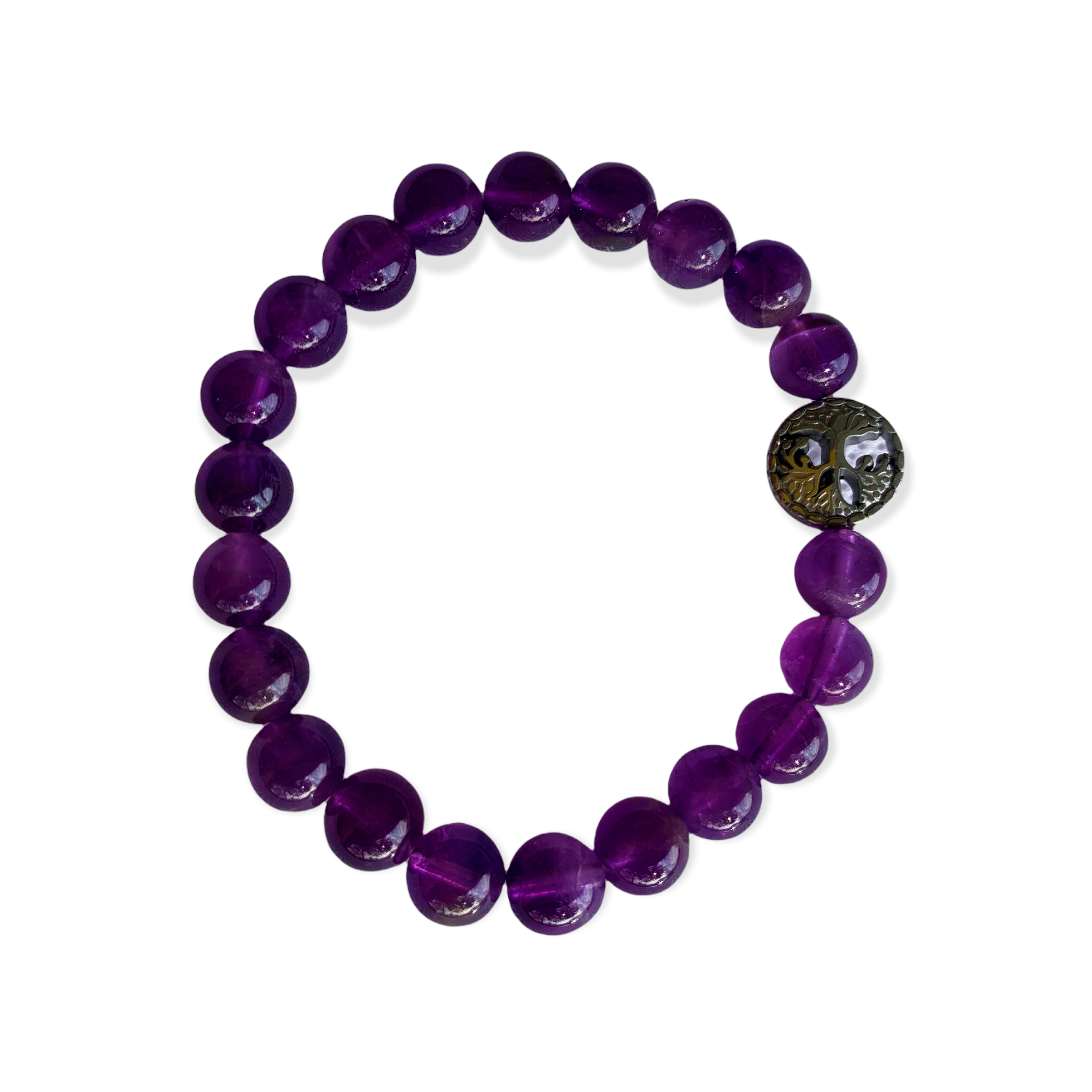 Amethyst Bracelet Round Beads 3 Sizes | Bracelets | Wiccan Center