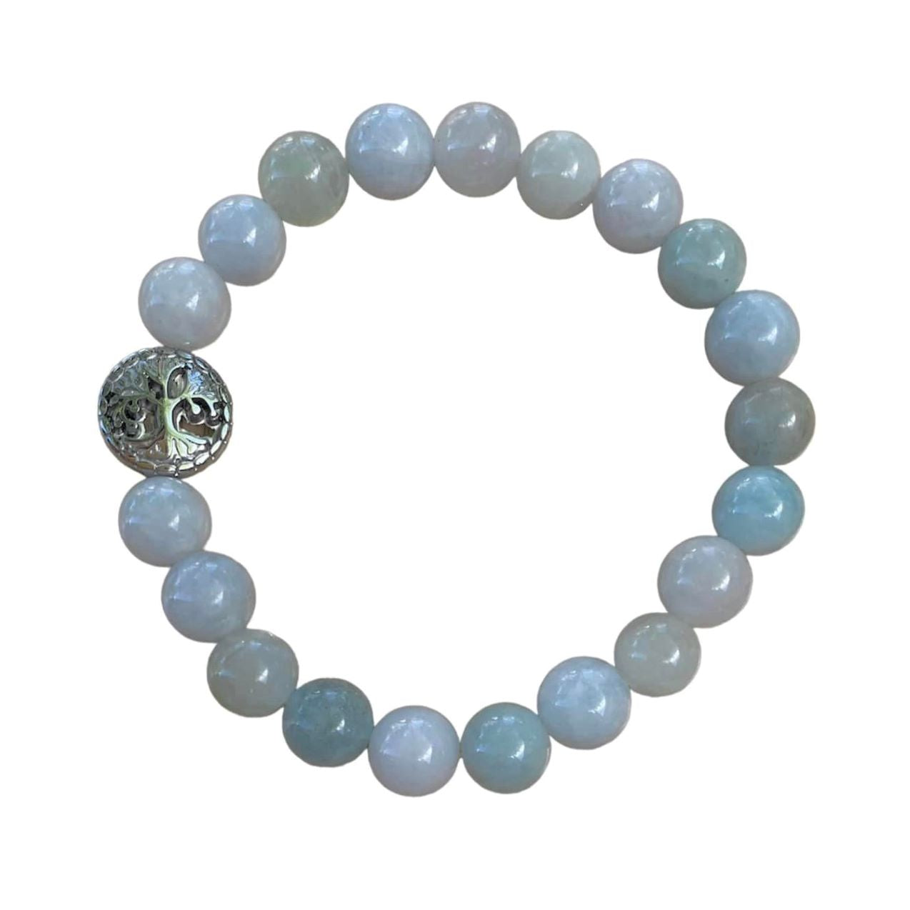 Aquamarine Bracelet 8 mm Round Beads | Bracelets | Wiccan Center