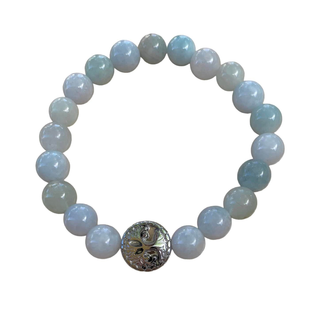 Aquamarine Bracelet 8 mm Round Beads | Bracelets | Wiccan Center