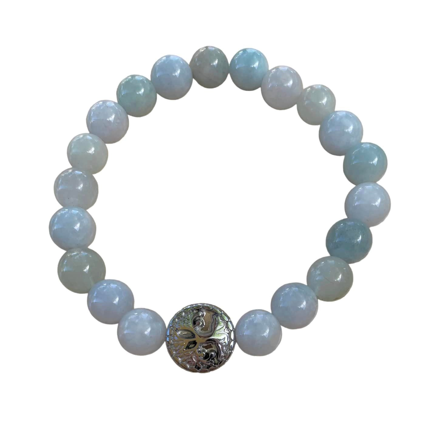 Aquamarine Bracelet 8 mm Round Beads | Bracelets | Wiccan Center