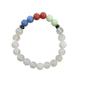 Aragonite Multi with Clear Quartz Bracelet 8 mm Round Beads - Naturally Glows in the Dark | Bracelets | Wiccan Center