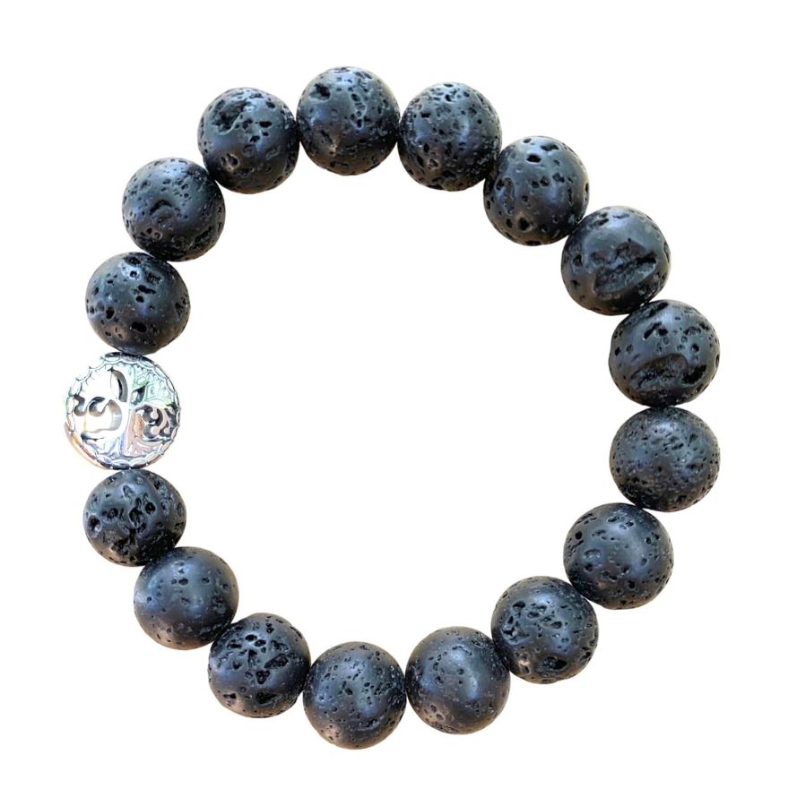Black Lava Bracelet Round Beads 2 Sizes | Bracelets | Wiccan Center