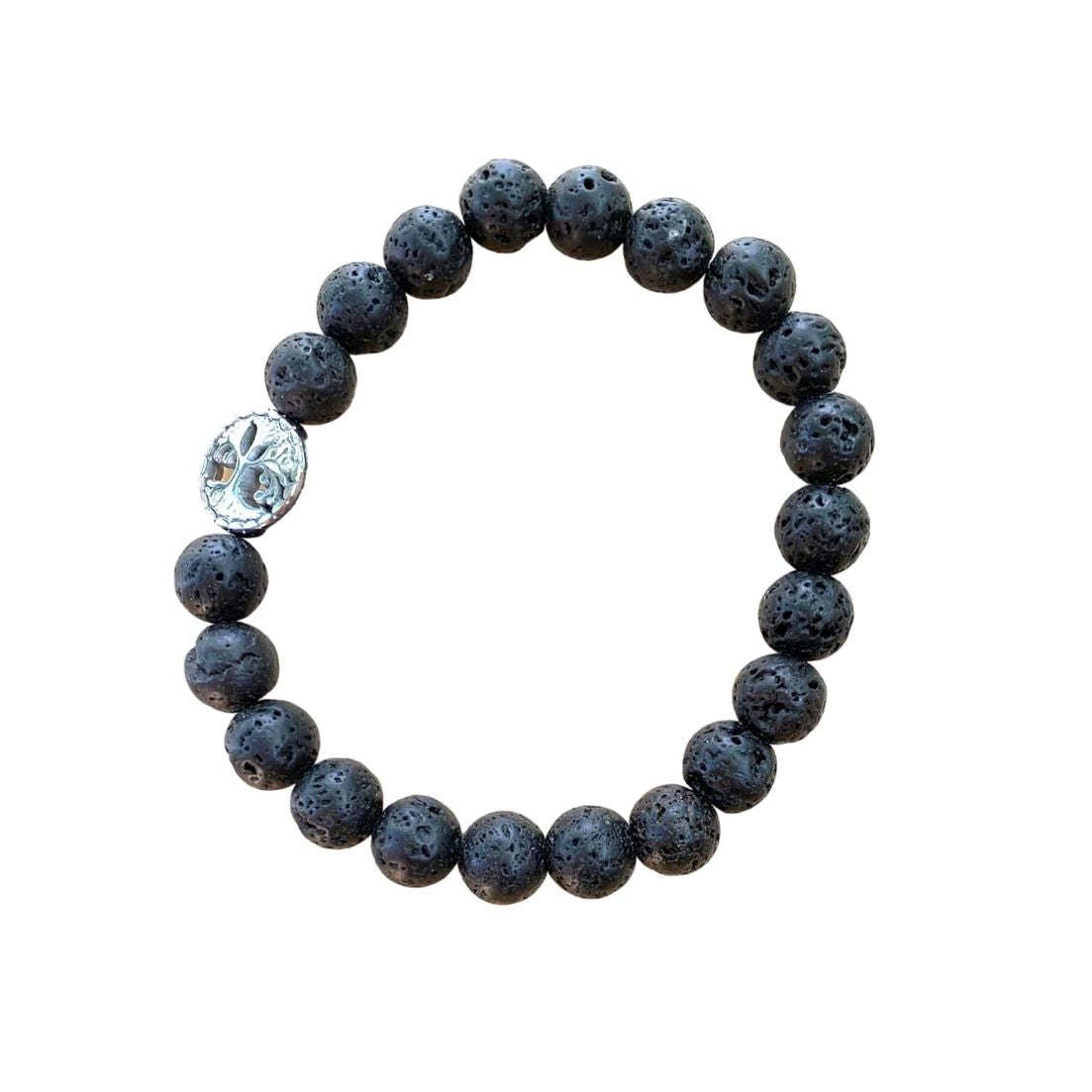 Black Lava Bracelet Round Beads 2 Sizes | Bracelets | Wiccan Center