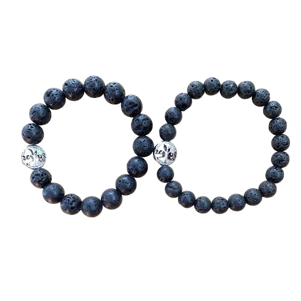 Black Lava Bracelet Round Beads 2 Sizes | Bracelets | Wiccan Center